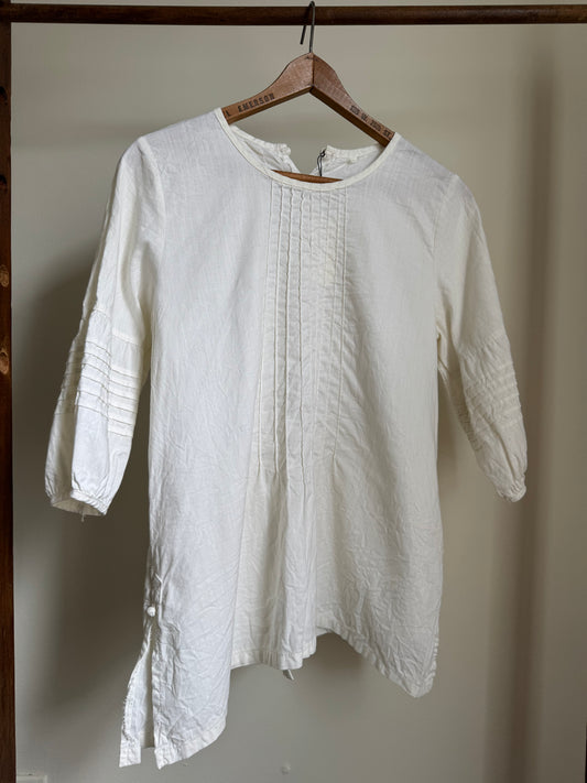 Vintage Handmade Pintuck Top in White