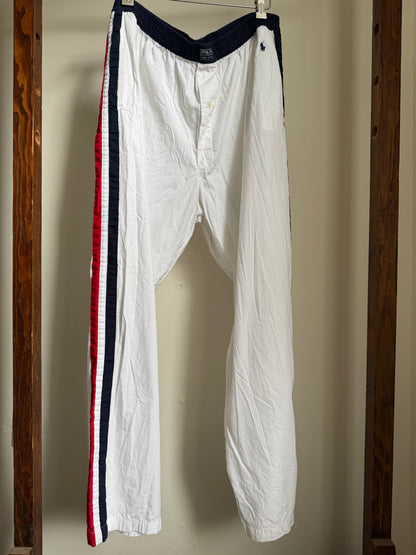 Polo Sleepwear Pant in White with Stripes