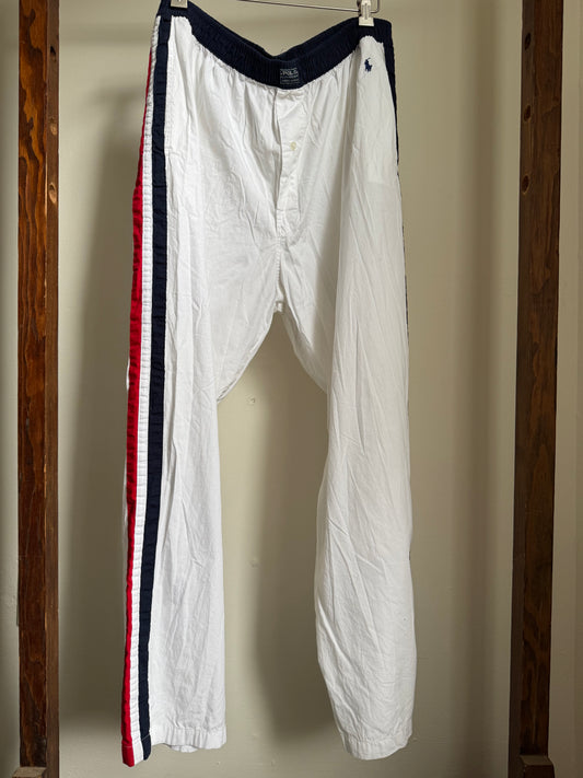 Polo Sleepwear Pant in White with Stripes