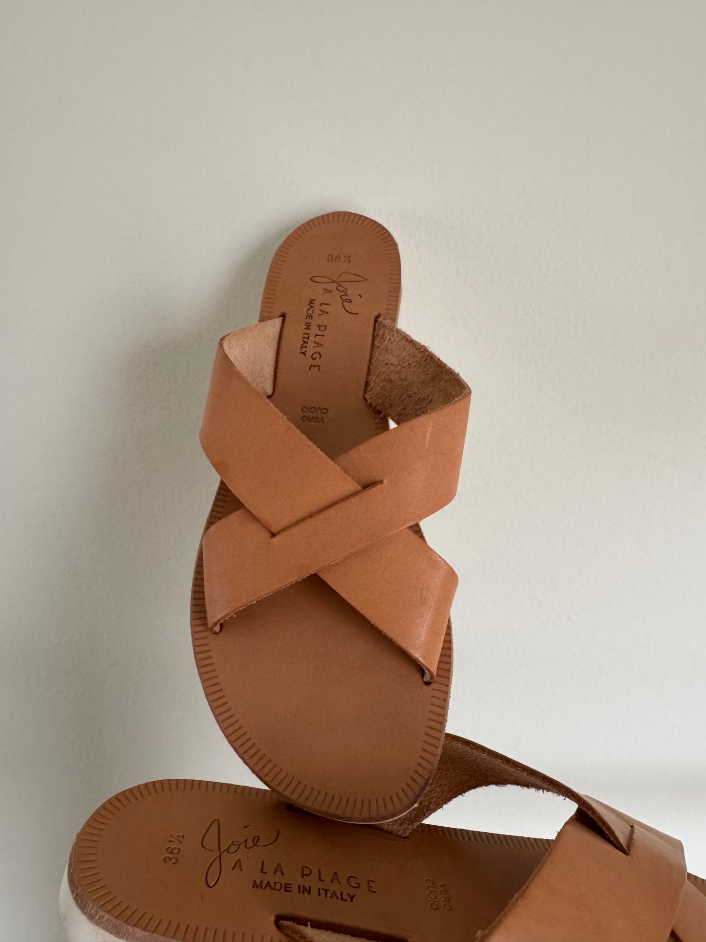 Reclaimed NWOT Joie Leather Sandals in Tan