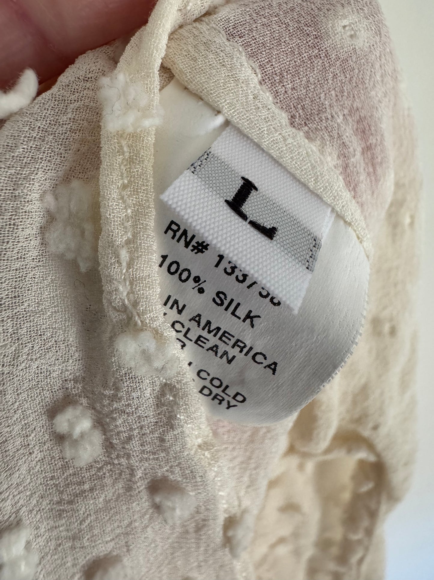Zinke Swiss Dot Crop Tank in Ivory