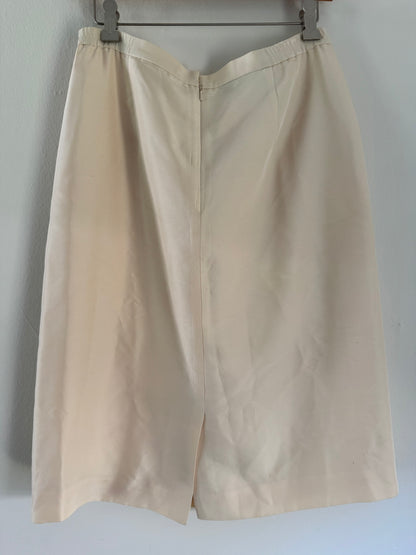 Donna Morgan Silk Skirt in Cream