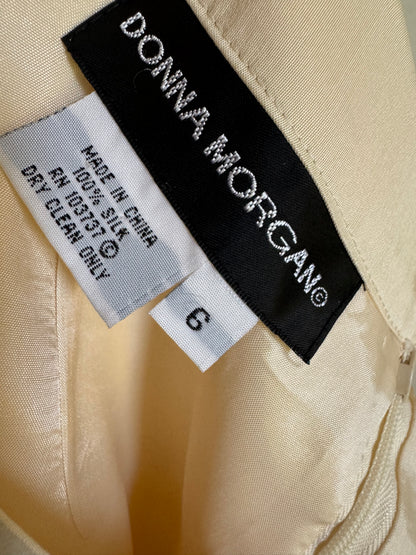Donna Morgan Silk Skirt in Cream