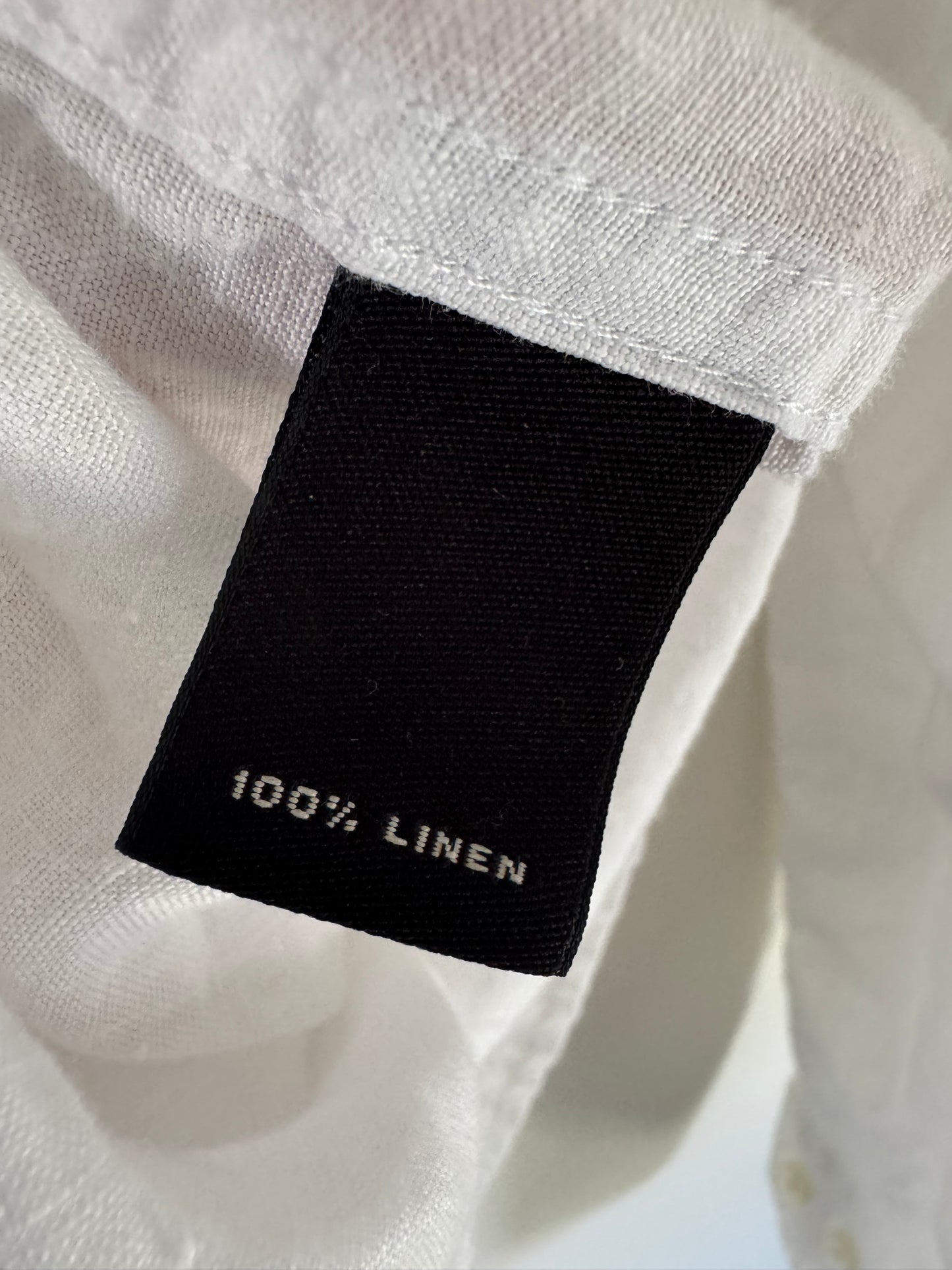 Murano Linen Button Down Shirt in White