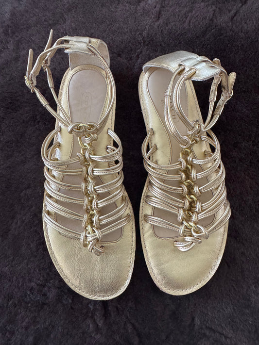 Coach Gladiator Sandals in Gold