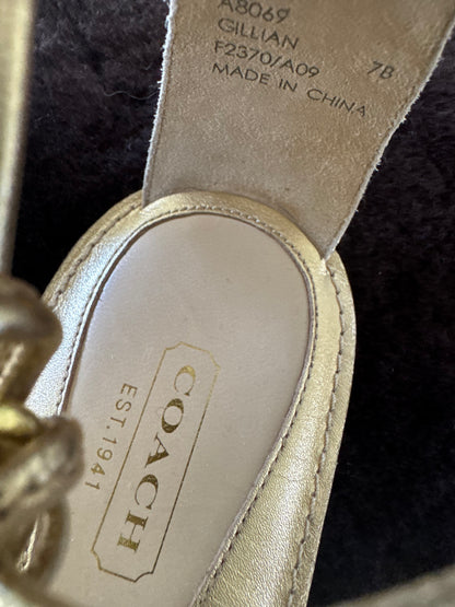 Coach Gladiator Sandals in Gold