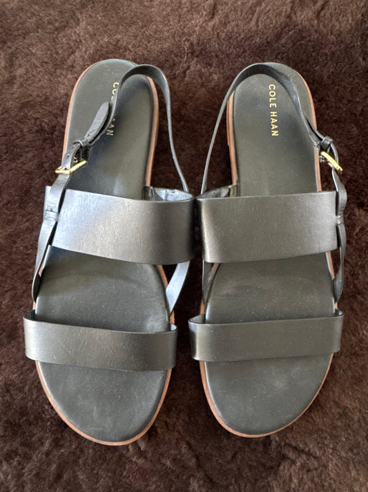 Cole Haan Leather Sandals in Black