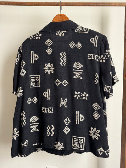 Vintage Another Thyme Button Down Blouse in Black