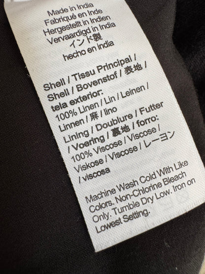 Reclaimed Jcrew Linen Shift Dress in Black