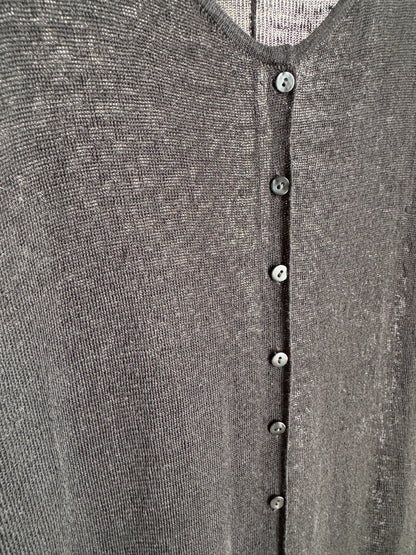 Reclaimed The Fisher Project Sheer Long Knit Dress in Black