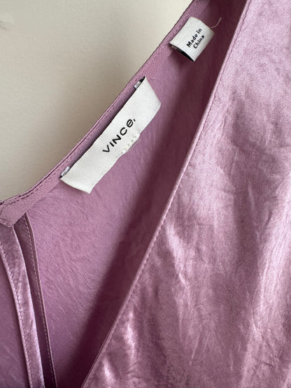 Reclaimed Vince Crinkle Satin Tank Dress in Purple