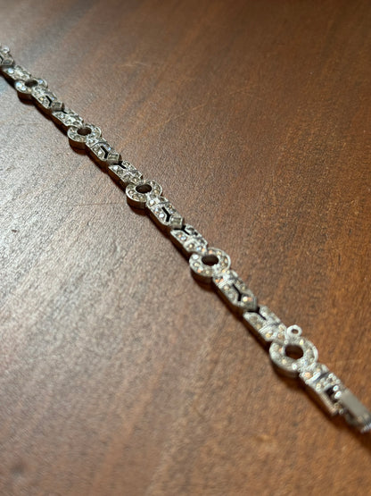 Vintage “Rhinestone” Metal Bracelet