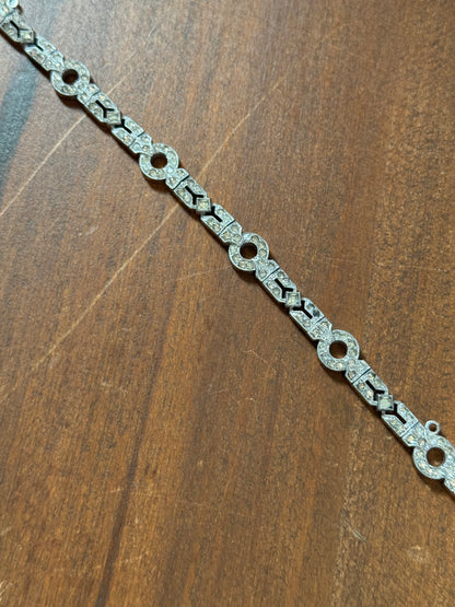 Vintage “Rhinestone” Metal Bracelet