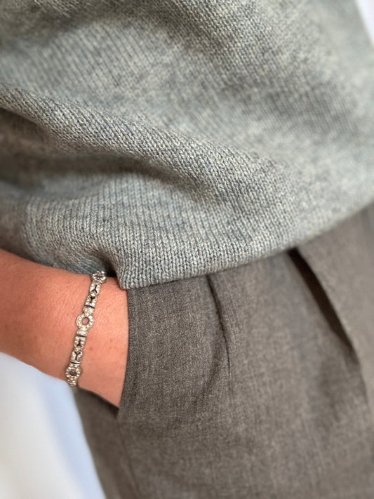 Vintage “Rhinestone” Metal Bracelet