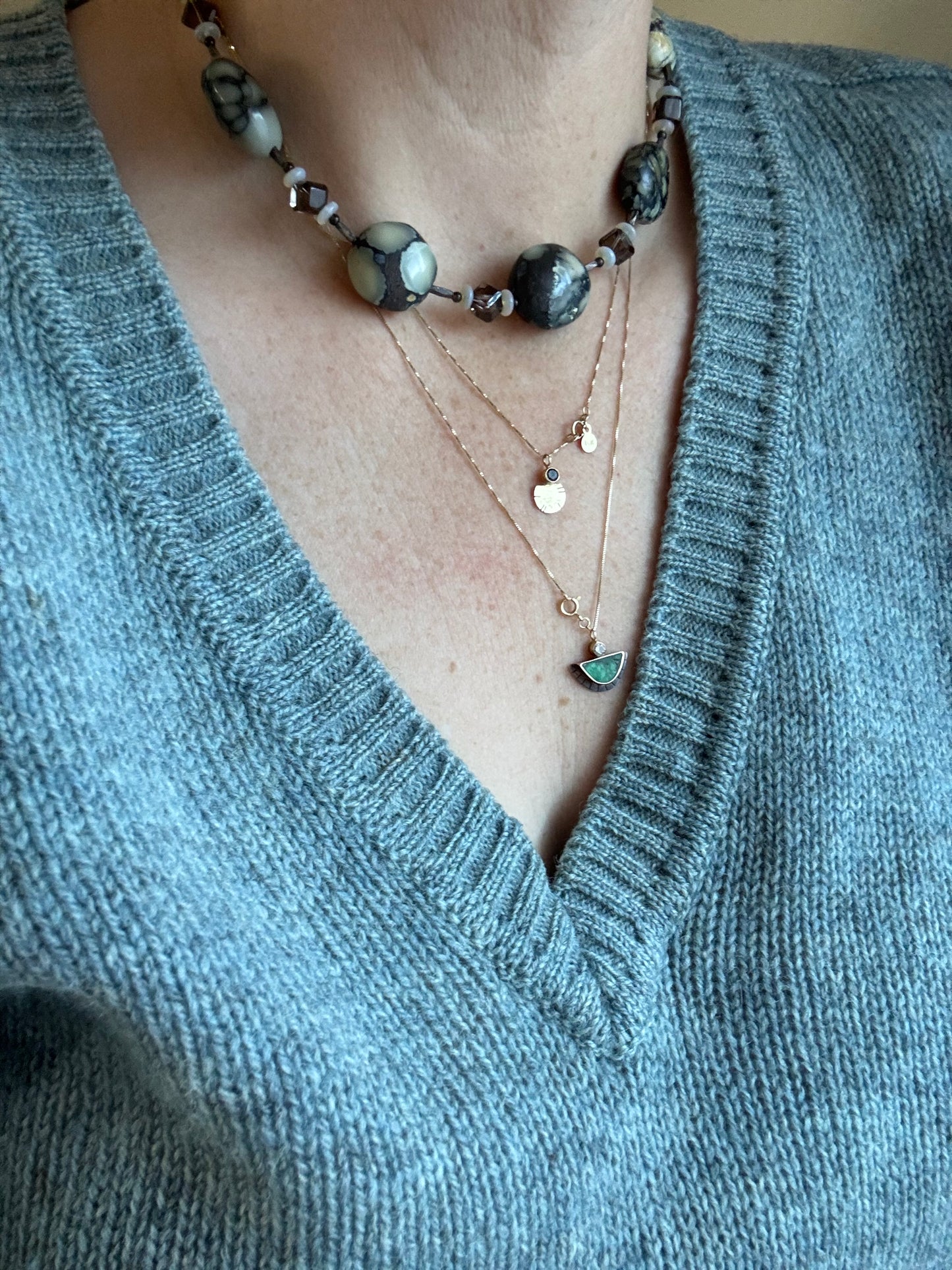 Speckled Stone Necklace