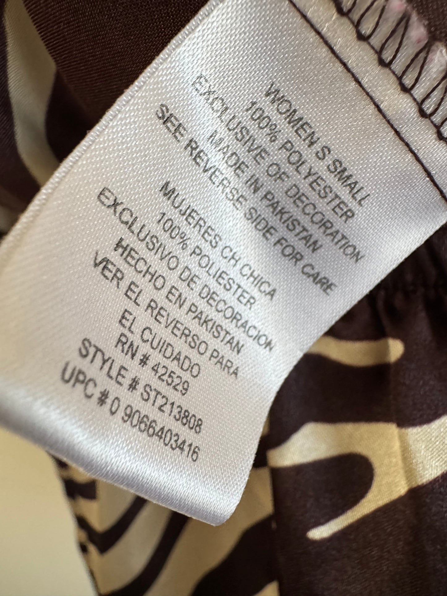 Reclaimed Zebra Short Shorts in Chocolate/Ivory