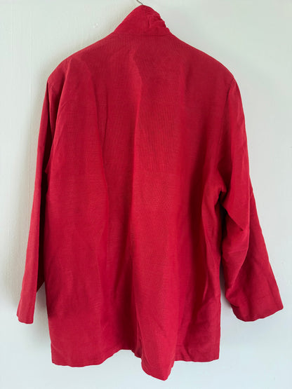 Adolfo Ramie/Cotton Blazer in Red