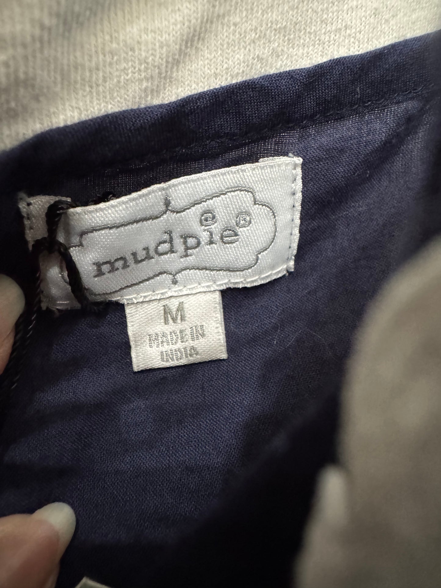 Mudpie Cotton Ric Rac Dress in Navy