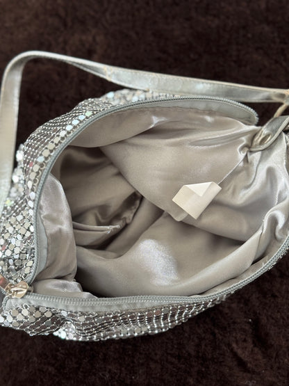 Metal Mesh Y2K Vibes Handbag in Silver