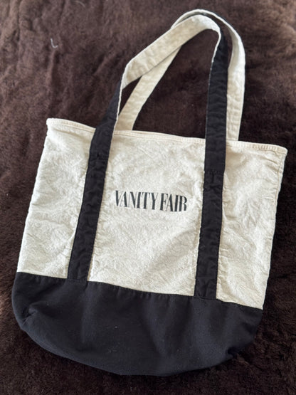 Vanity Fair Tote Bag in Natural/Black