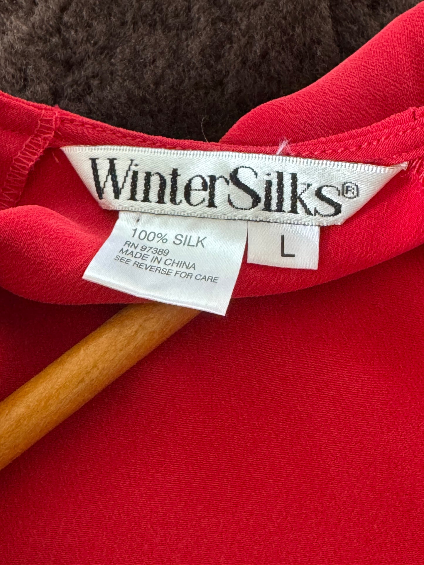 Winter Silks Cropped Silk Tank in Red