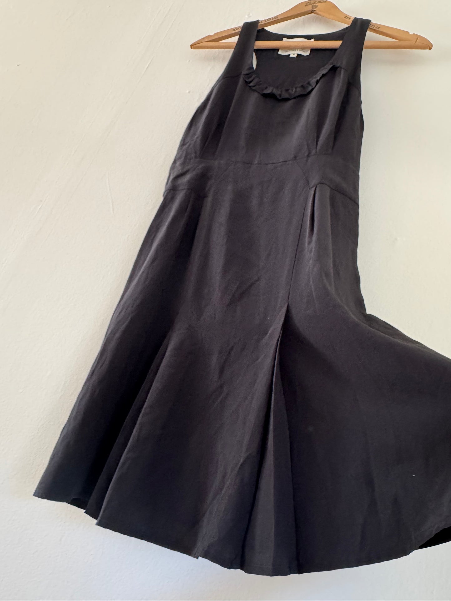 Madison Marcus Silk Racer Back Dress in Black