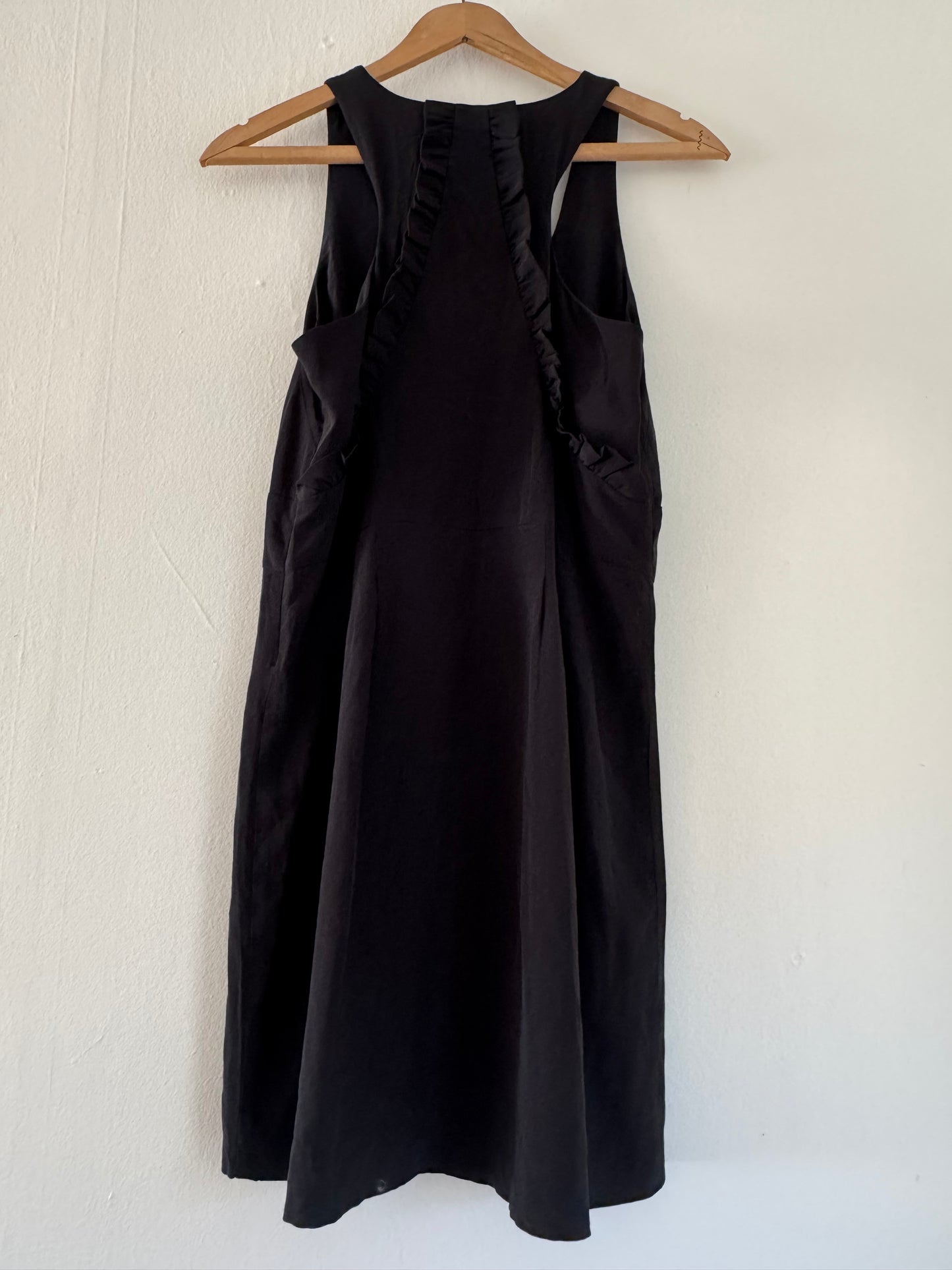 Madison Marcus Silk Racer Back Dress in Black