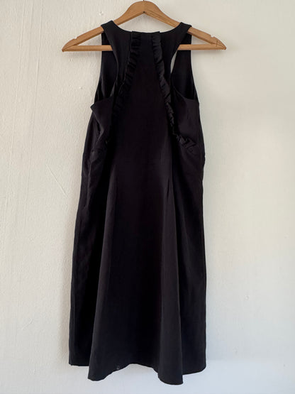 Madison Marcus Silk Racer Back Dress in Black