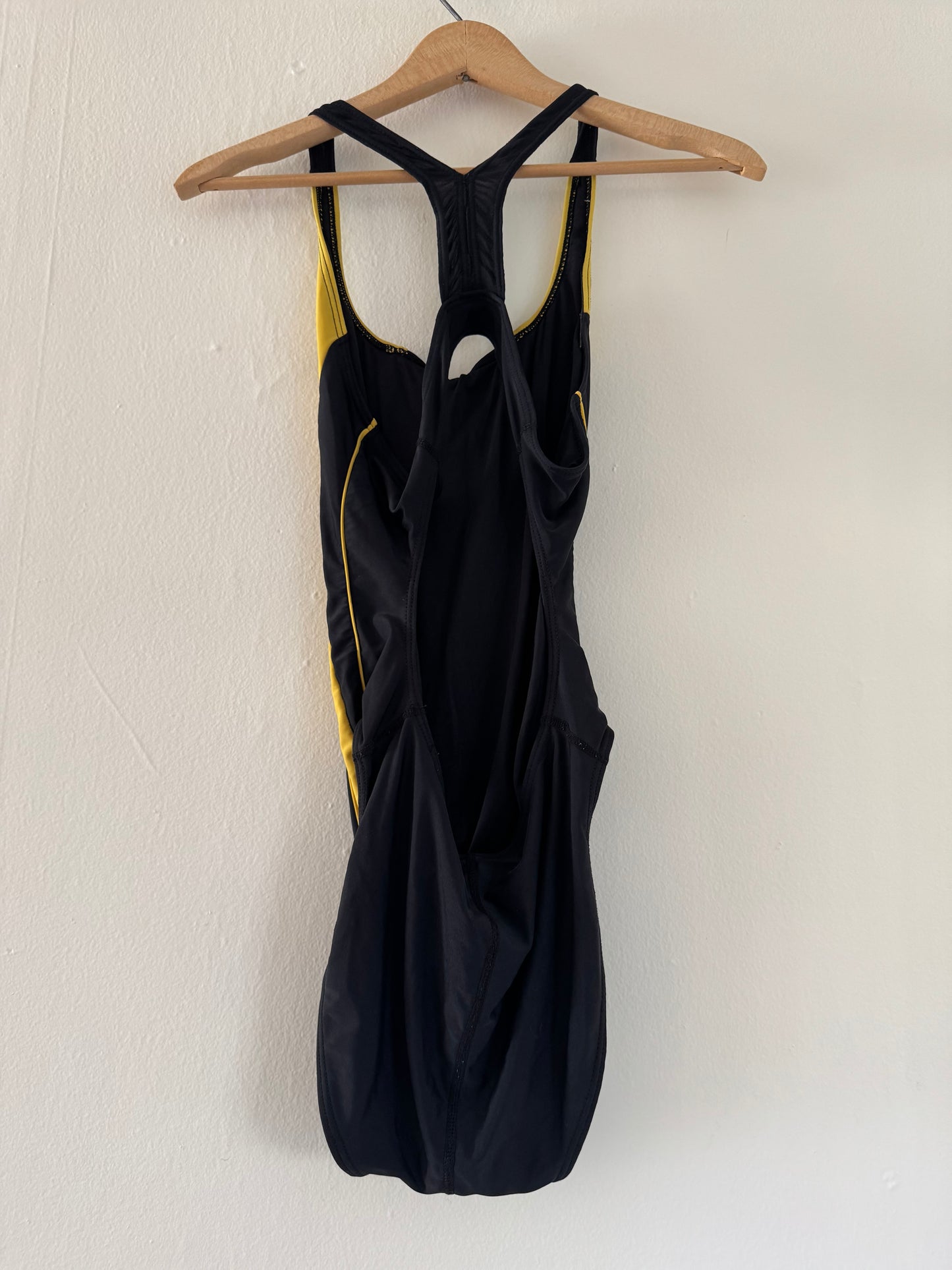 Sporti Racing Swimsuit in Black/Mustard