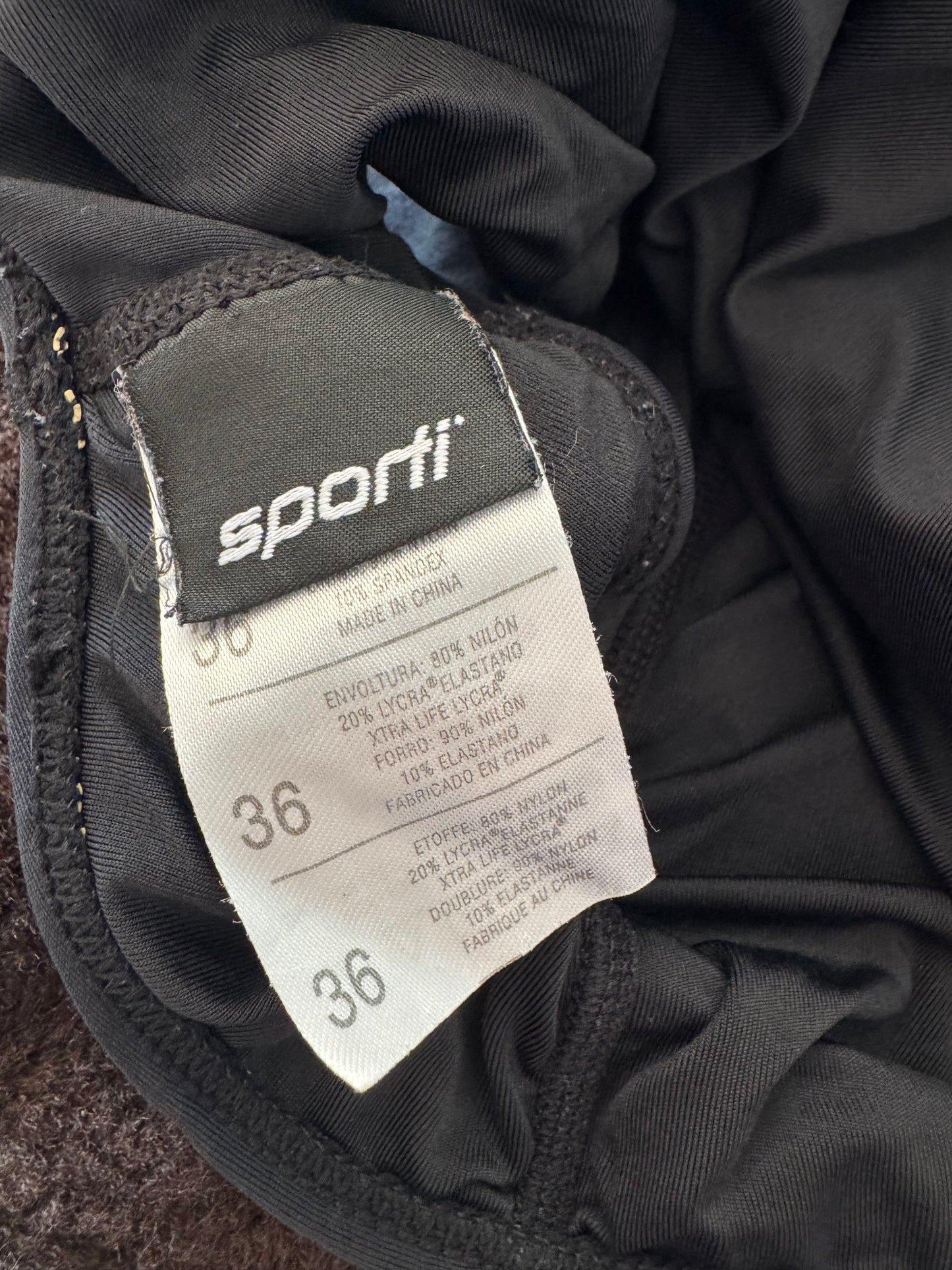 Sporti Racing Swimsuit in Black/Mustard
