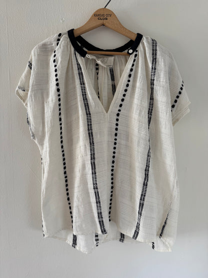Ace&Jig Chord Top in White/Black