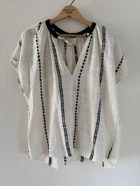 Ace&Jig Chord Top in White/Black