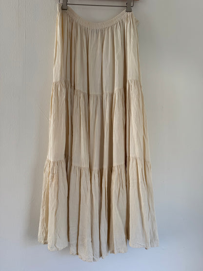 Double D Ranch Wear Broom Skirt in Cream