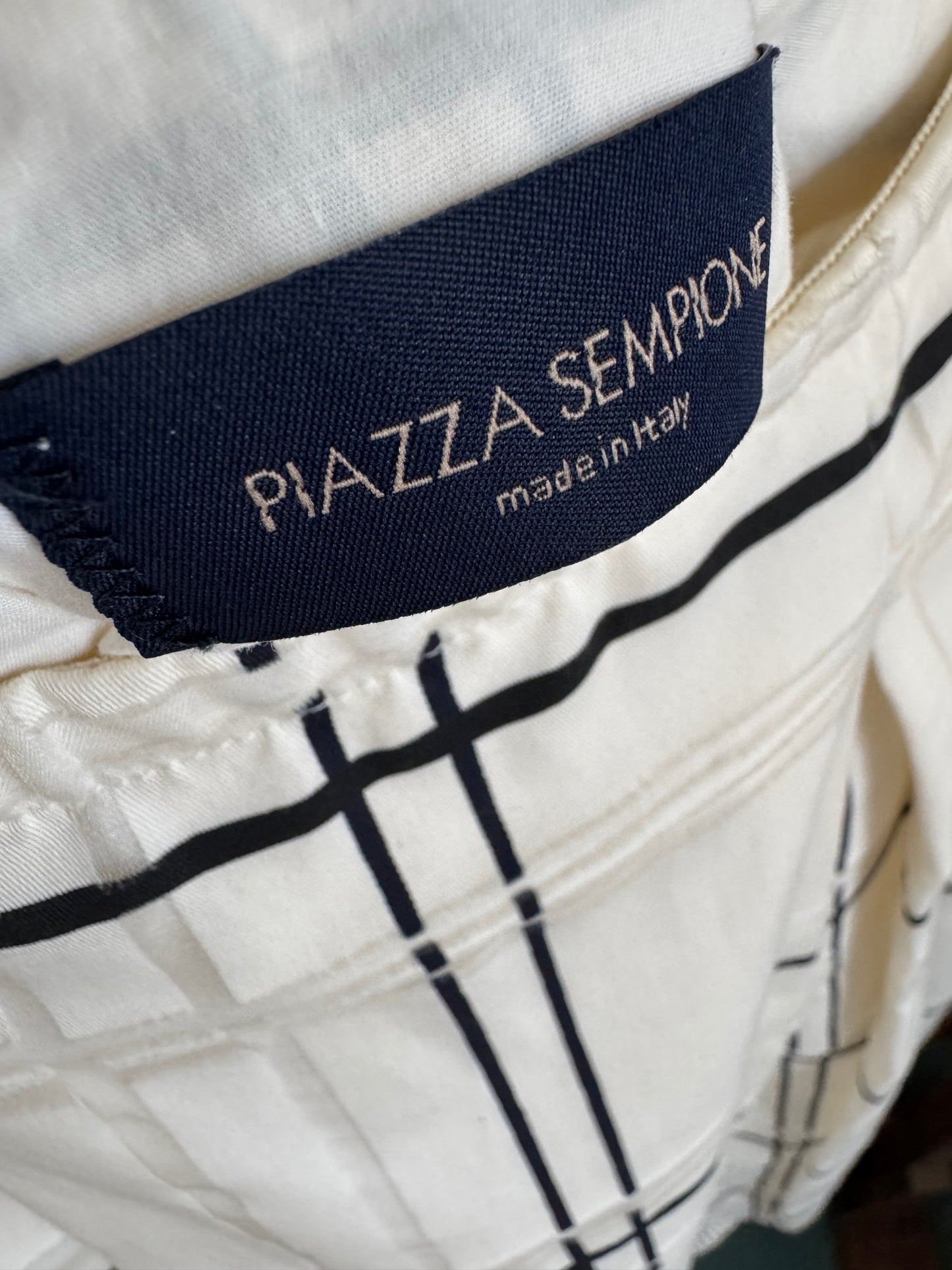 Reclaimed Piazza Sempione Box Pleat Skirt in White