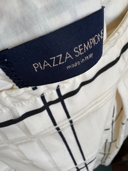 Reclaimed Piazza Sempione Box Pleat Skirt in White