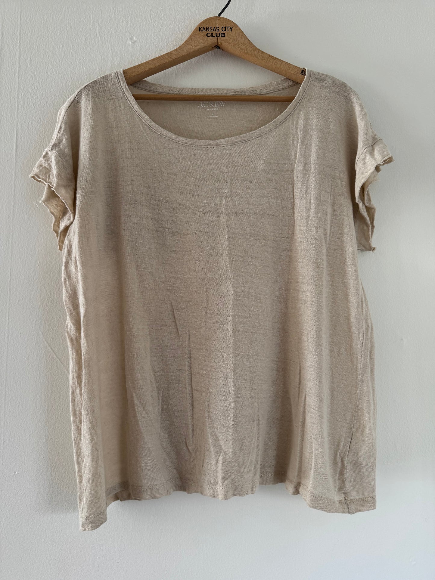 J.Crew Linen Tee in Straw