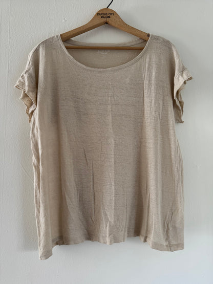 J.Crew Linen Tee in Straw