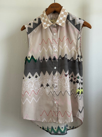 Reclaimed Timo Weiland Sleeveless Button Down Top