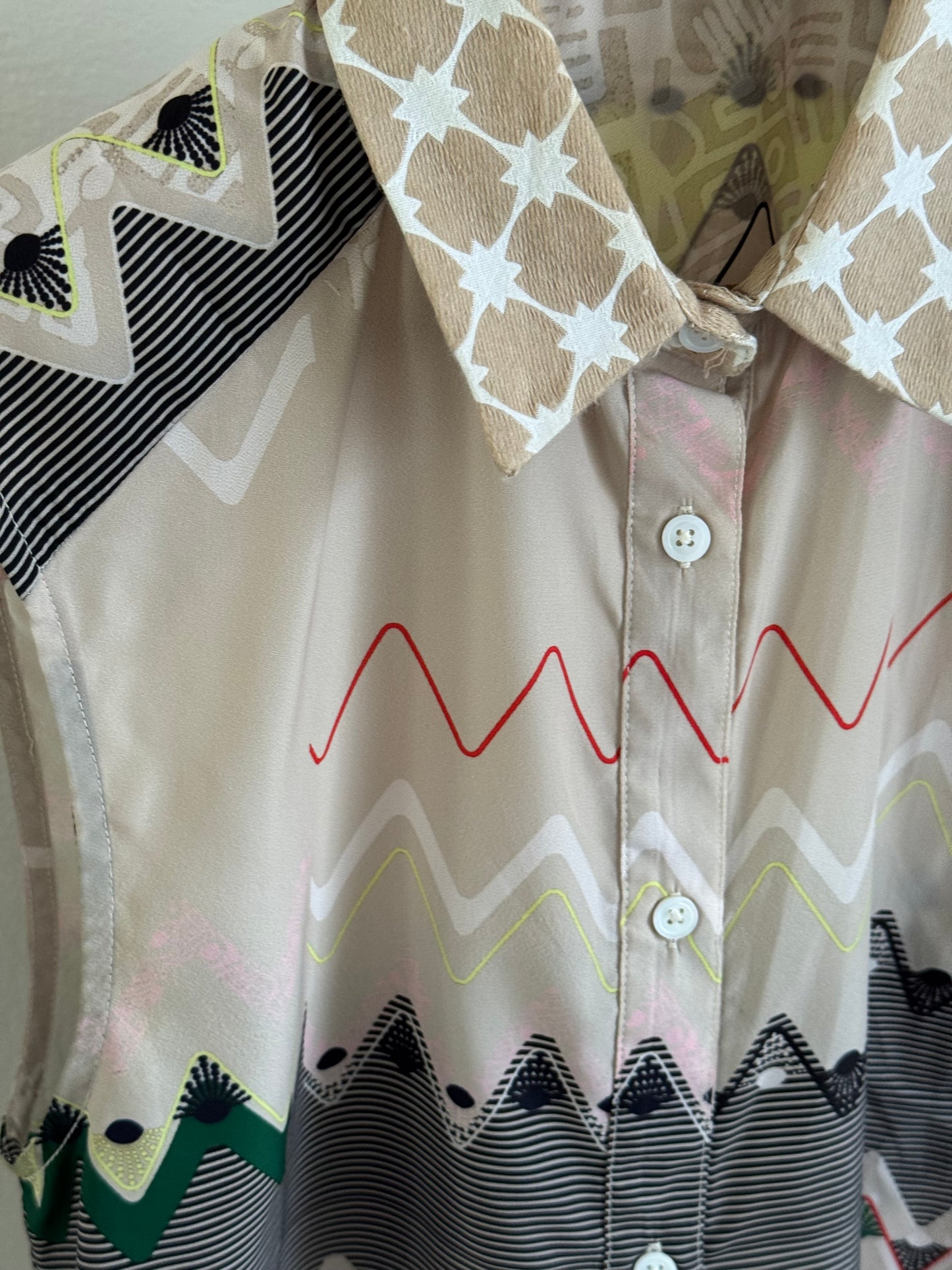 Reclaimed Timo Weiland Sleeveless Button Down Top