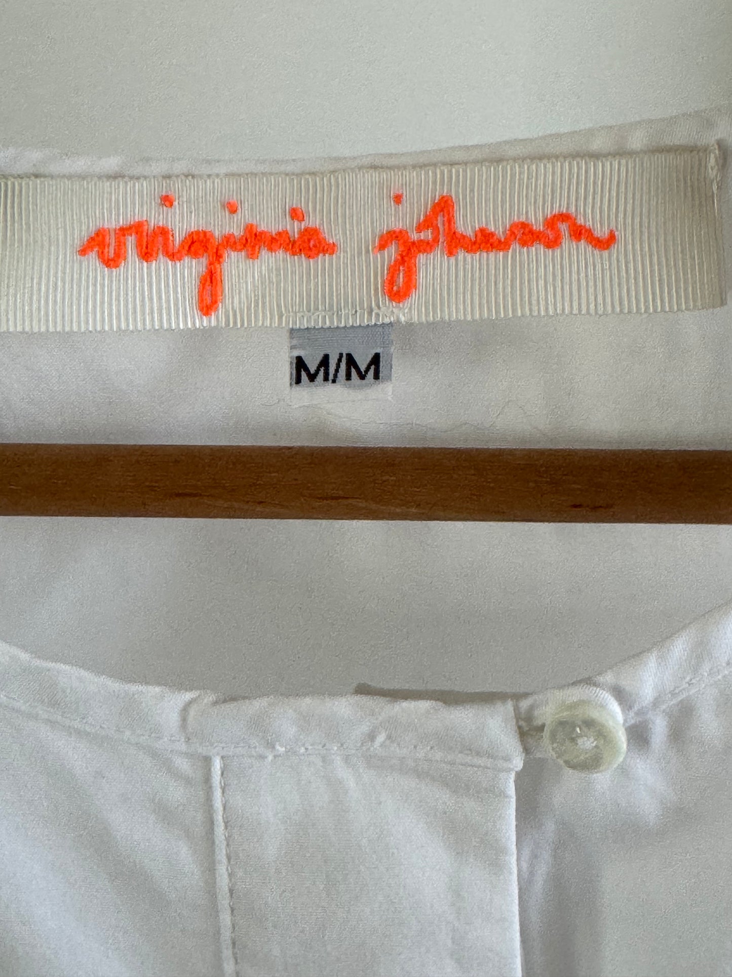 Reclaimed Virginia Johnson Cotton Smock Top in White