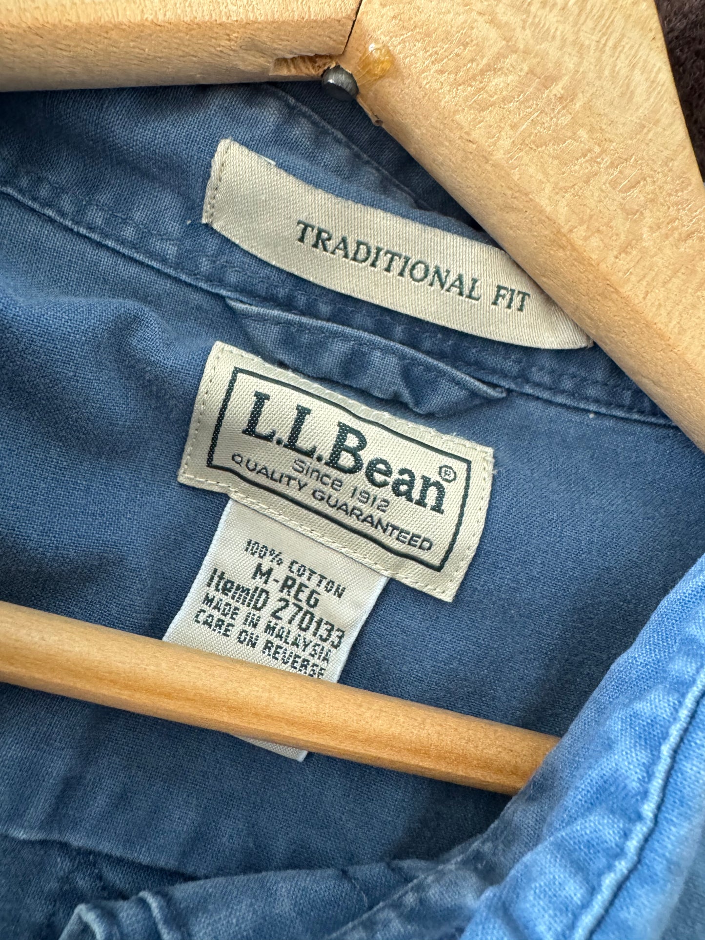 LL Bean Fishing Shirt in Blue