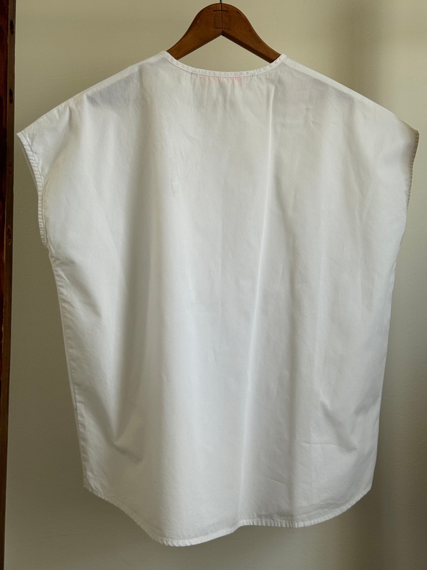 Reclaimed Virginia Johnson Cotton Smock Top in White