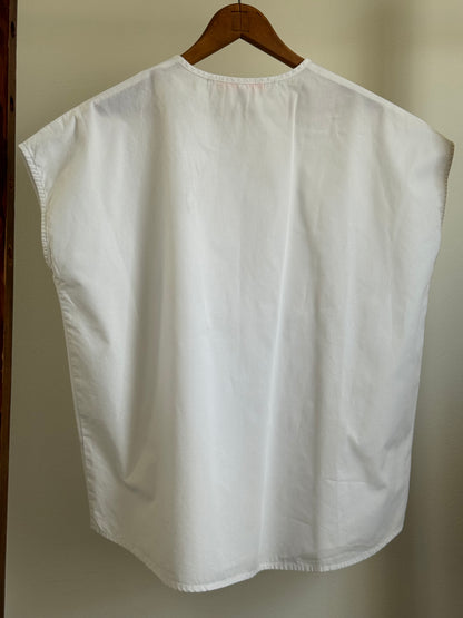 Reclaimed Virginia Johnson Cotton Smock Top in White