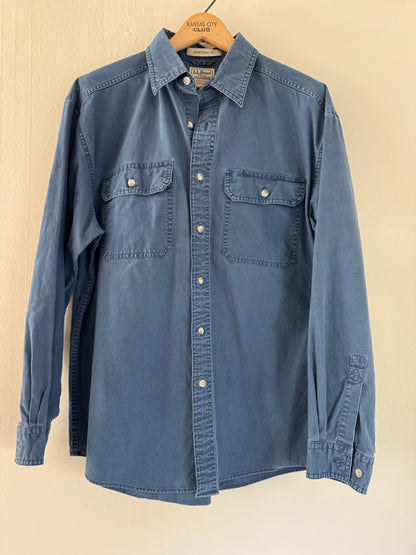 LL Bean Fishing Shirt in Blue