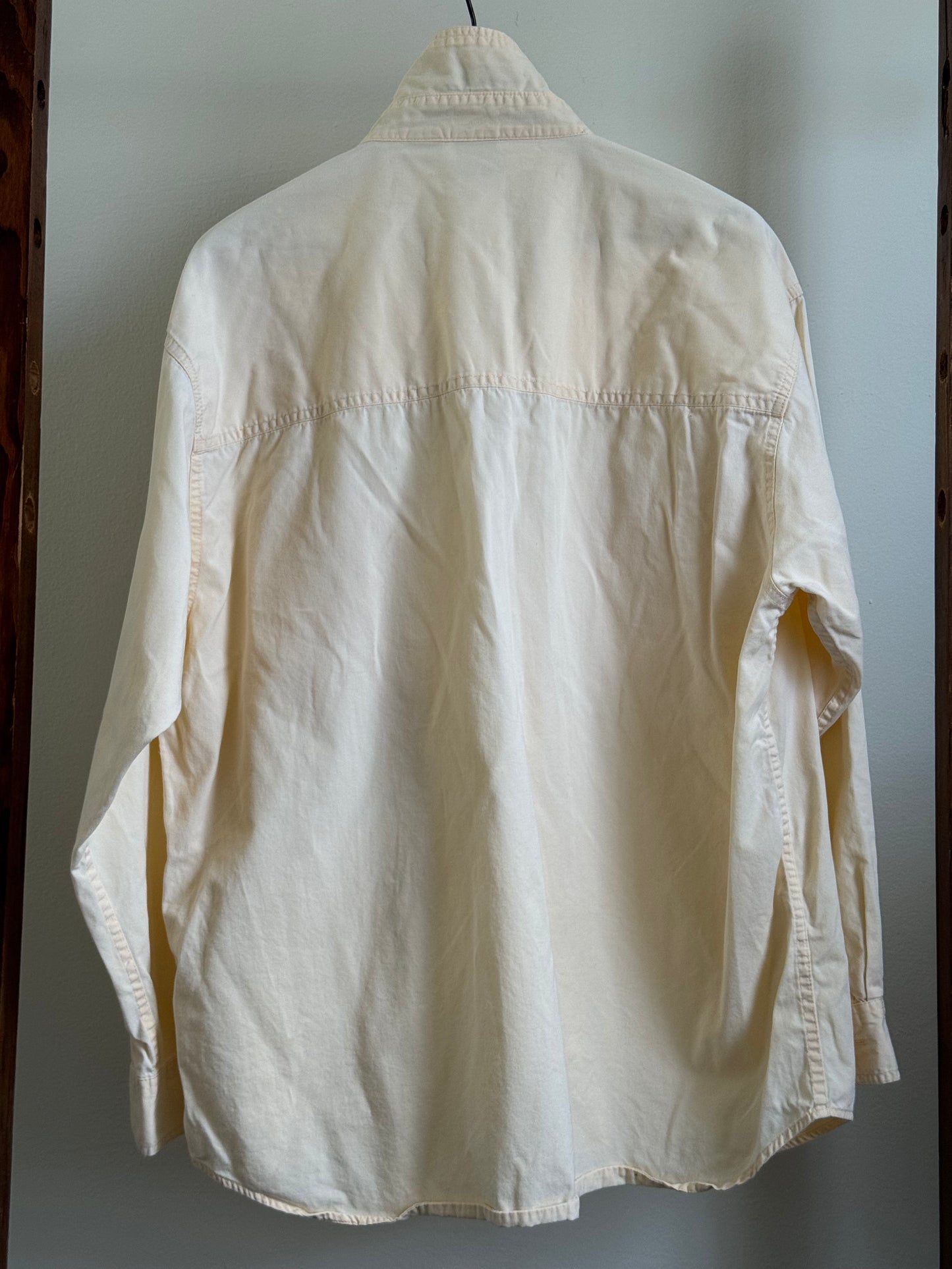 Vintage Basic Edition Patch Pocket Button Down Shirt in Butter