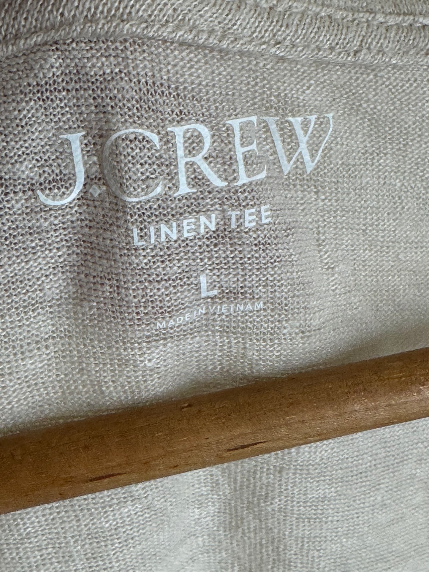 Reclaimed JCrew Linen Tee in Oat