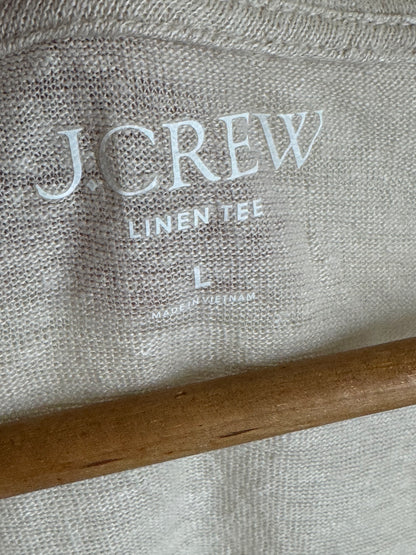 Reclaimed JCrew Linen Tee in Oat