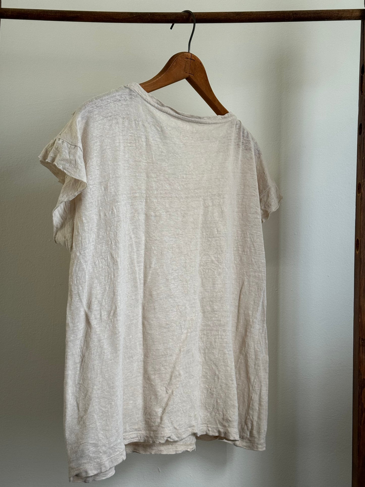Reclaimed JCrew Linen Tee in Oat