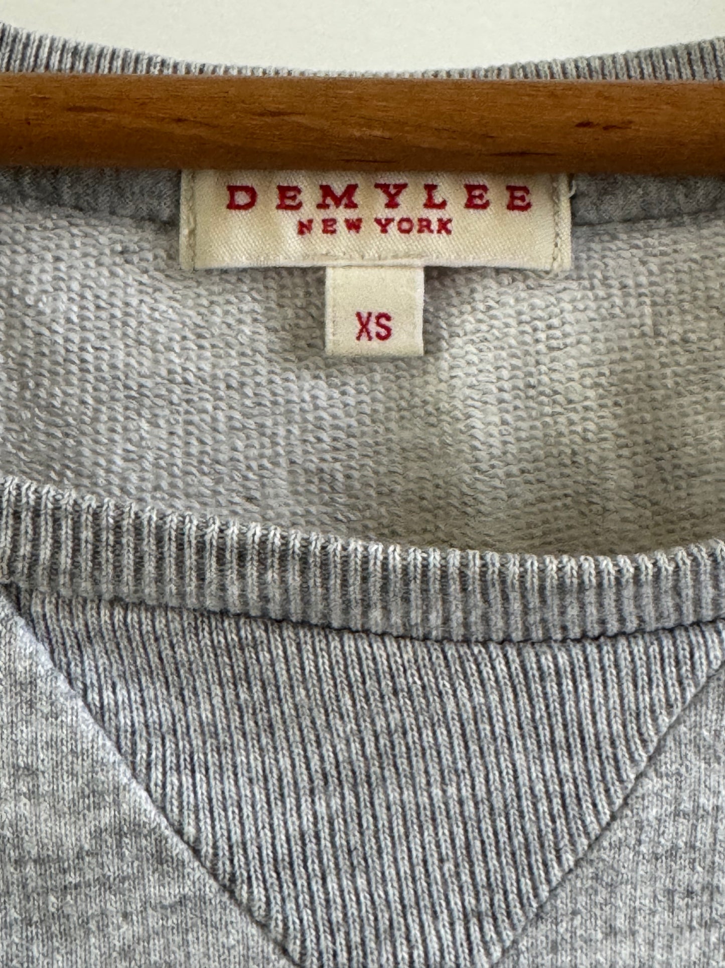 Reclaimed DemyLee Short Sleeve Cropped Sweatshirt in Grey