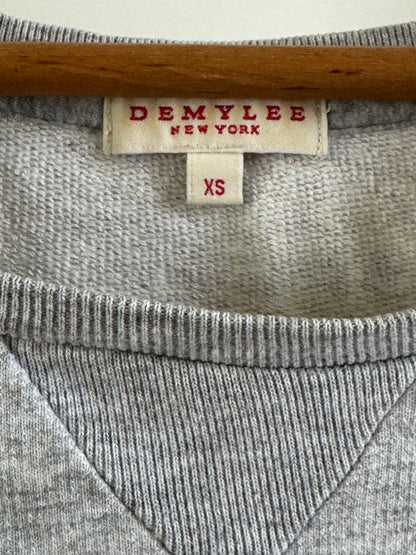 Reclaimed DemyLee Short Sleeve Cropped Sweatshirt in Grey